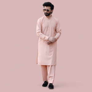 Peach Blended Shalwar Kameez